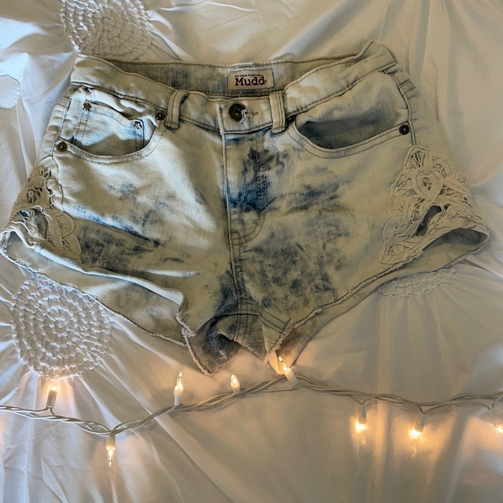 Bleached High-Waisted Jean Shorts